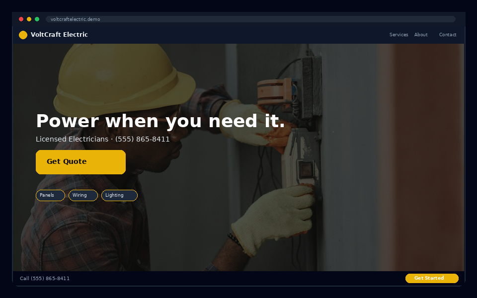 VoltCraft Electric website preview