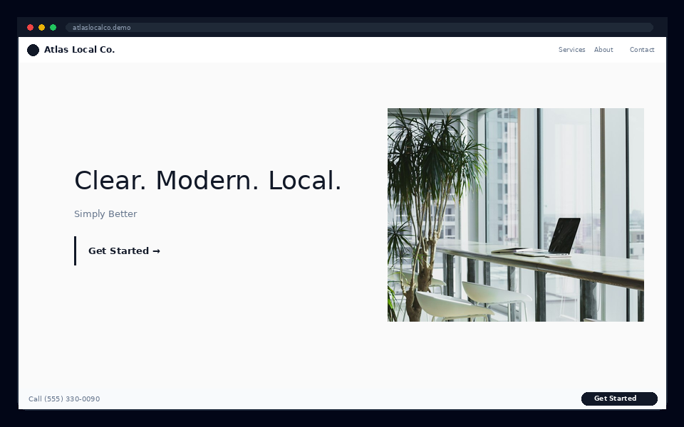 Atlas Local Co. website preview