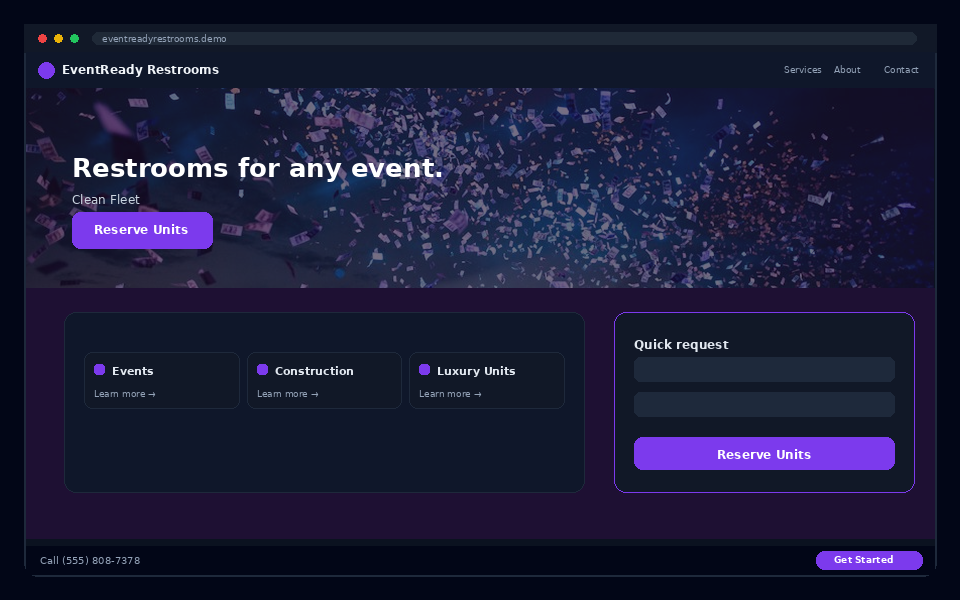 EventReady Restrooms website preview